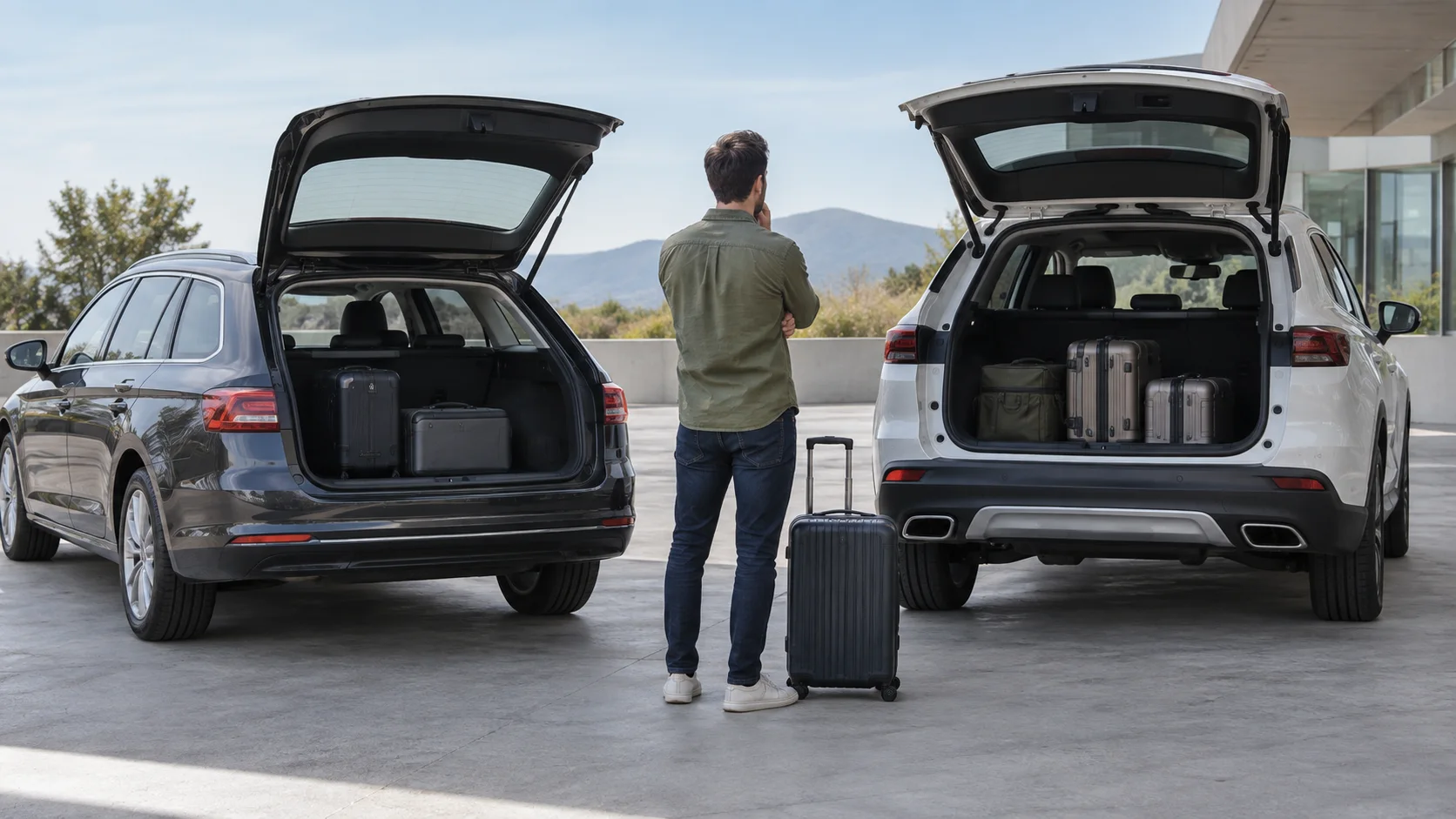 Choose space for people and luggage